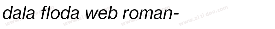 dala floda web roman字体转换